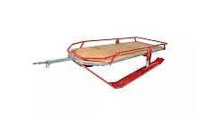 Сани-волокуши для снегохода "ПГМ2500" на лыжах с амортизаторами красный 