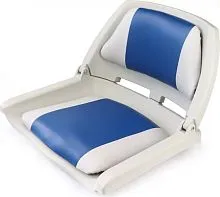Сиденье складное пластиковое с мягкими накладками, Skipper (серый/синий)