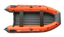 Лодка надувная ПВХ REEF Triton 390НД (Серый + оранжевый)