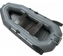 Лодка надувная ПВХ LEADER Компакт 300Р + транец (Серый)