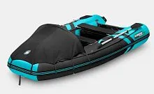 Лодка надувная ПВХ Gladiator E 350PRO (Черно-бирюзовый)