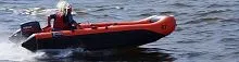 Лодка надувная ПВХ Bratan KL 380 Катамаран оранжево-черный