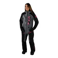 Комбинезон лёгкий FXR Recruit Black Charcoal Fuchsia 2025