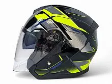 Шлем открытый AIM JK526 Yellow Grey Black 2025