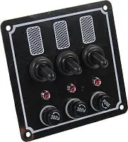 Панель электрическая 3 переключателя влагозащищенные 