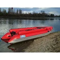 Лодка надувная ПВХ Выдра 430 Jet (транец) (Красный)