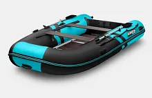 Лодка надувная ПВХ Gladiator B 370 (Черно-бирюзовый)