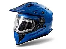 Шлем кроссовый с подогревом RSX Iceman (H-331) Winter Blue Matt 2025