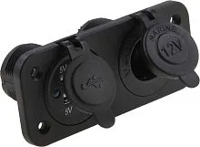 Панель с разъемом USB 5В 2.1А и прикуривателем