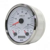 Прибор контроля мультифункциональный (тахометр, вольтметр, уровень топлива, моточасы) KUS/Tainor бел