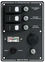 Панель электрическая 6 переключателей с индикацией и предохранителями