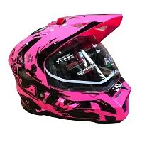 Шлем детский кроссовый AIM JK802Y Pink Black 2026