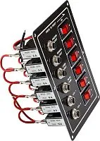 Панель электрическая 6 переключателей 6 автоматов с индикаторами Youthful 