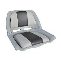 Сиденье пластмассовое складное с подложкой (серый/угольный) Skipper