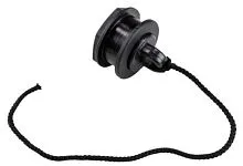 Клапан сливной 24 мм с пробкой (Черный) (под диаметр 45 мм) Gladiator