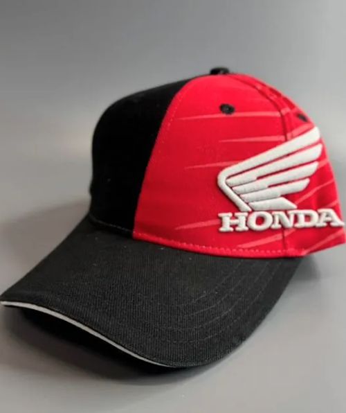 Бейсболка HONDA Logo White Black Red 2025 Бейсболка HONDA Logo White Black Red 2025