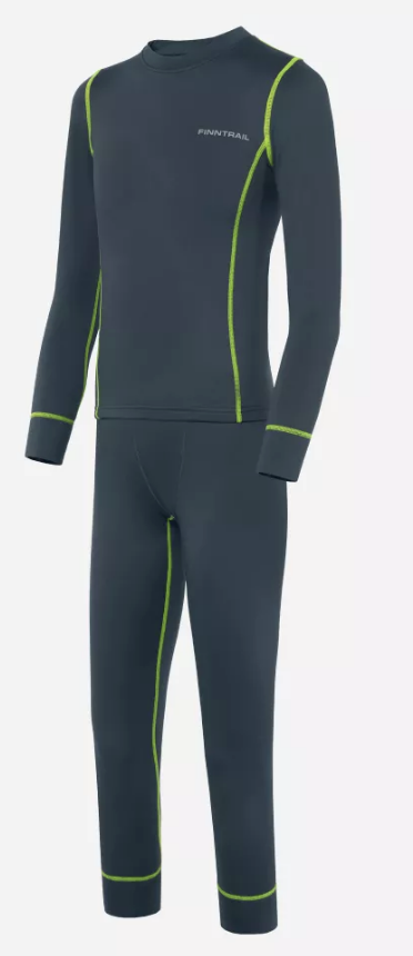 Термобельё детское FINNTRAIL Dino Dark Grey Lime 2024 Термобельё детское FINNTRAIL Dino Dark Grey Lime 2024