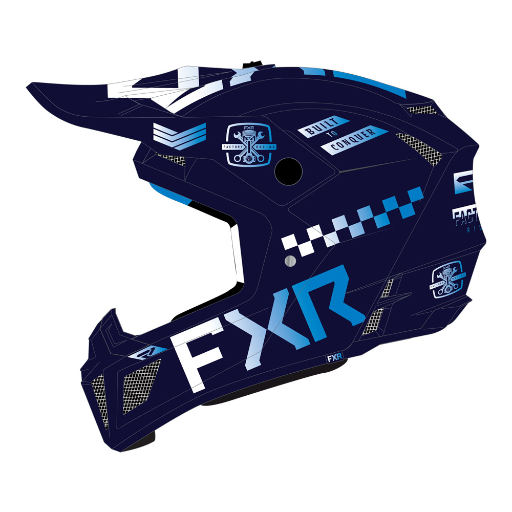 Шлем кроссовый FXR Clutch Gladiator Blue 2023 Шлем кроссовый FXR Clutch Gladiator Blue 2023