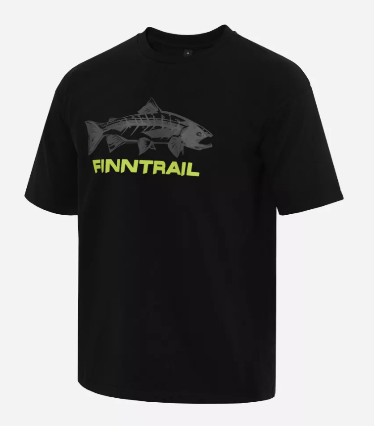 Футболка FINNTRAIL Fish Black Yellow 2024 Футболка FINNTRAIL Fish Black Yellow 2024
