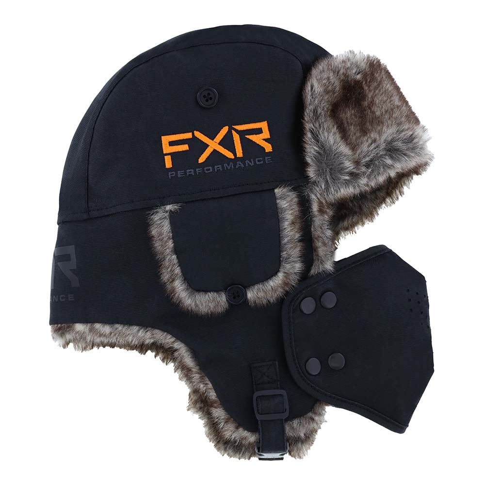 Шапка FXR Trapper Black Orange 2024 Шапка FXR Trapper Black Orange 2024