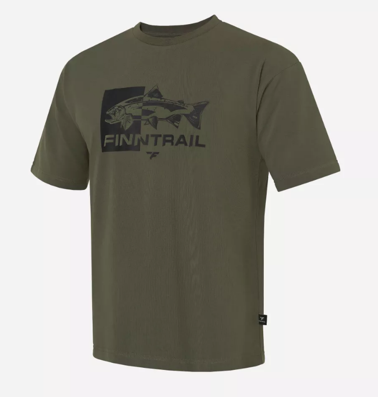 Футболка FINNTRAIL Fish Khaki 2025 Футболка FINNTRAIL Fish Khaki 2025