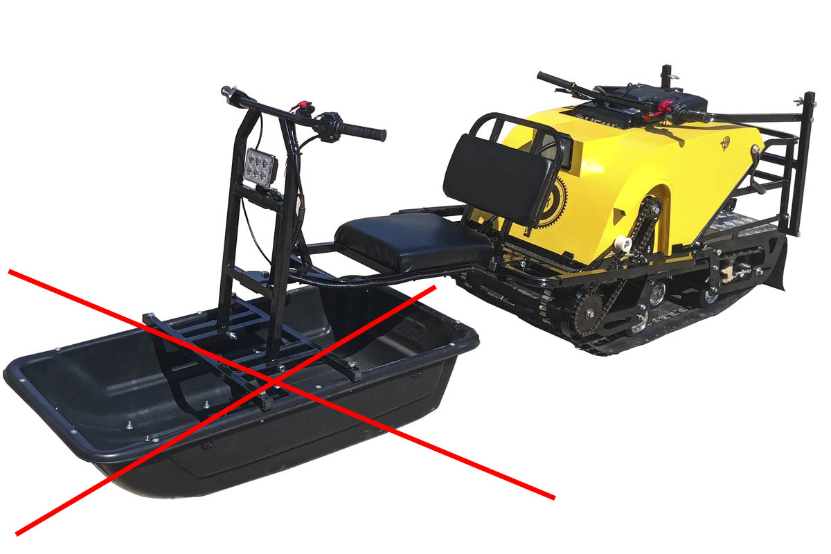 Модуль Толкач к мотобуксировщику Рыбак без саней  Модуль Толкач к мотобуксировщику Рыбак без саней