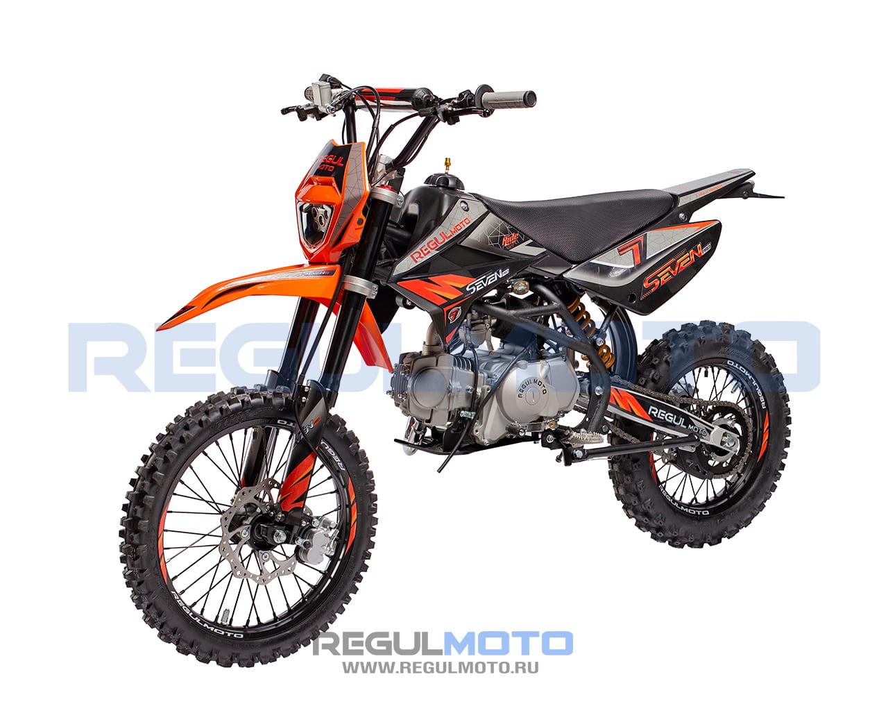 Питбайк Regulmoto Seven PRO 17/14 (Черный/оранжевый) Питбайк Regulmoto Seven PRO 17/14 (Черный/оранжевый)