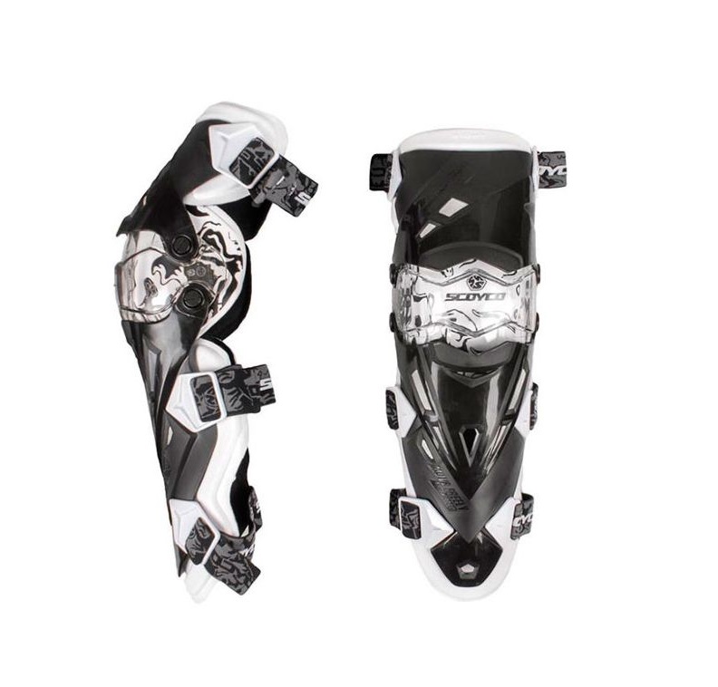 Защита колена SCOYCO K12 Black White 2024 Защита колена SCOYCO K12 Black White 2024
