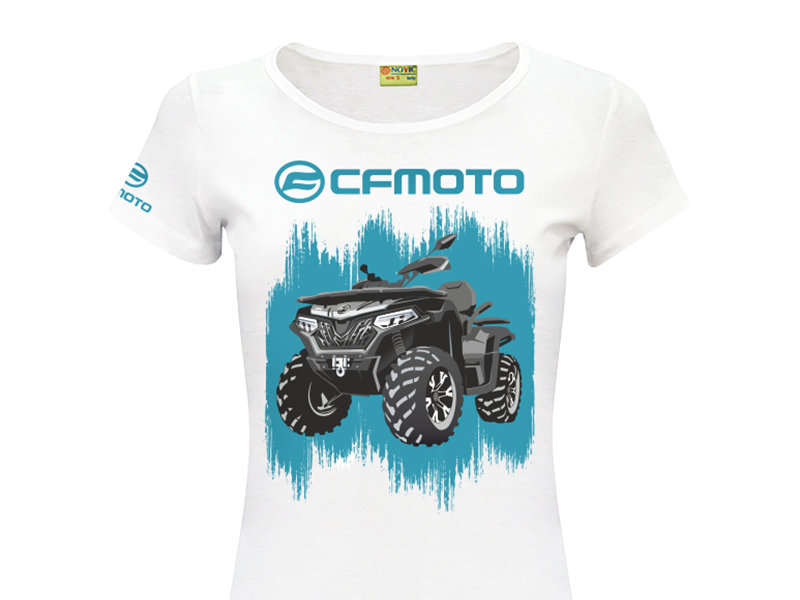 Футболка женская CFMOTO белая 600 EPS 2023 Футболка женская CFMOTO белая 600 EPS 2023