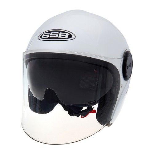 Шлем открытый GSB G-259 White Glossy 2023 Шлем открытый GSB G-259 White Glossy 2023