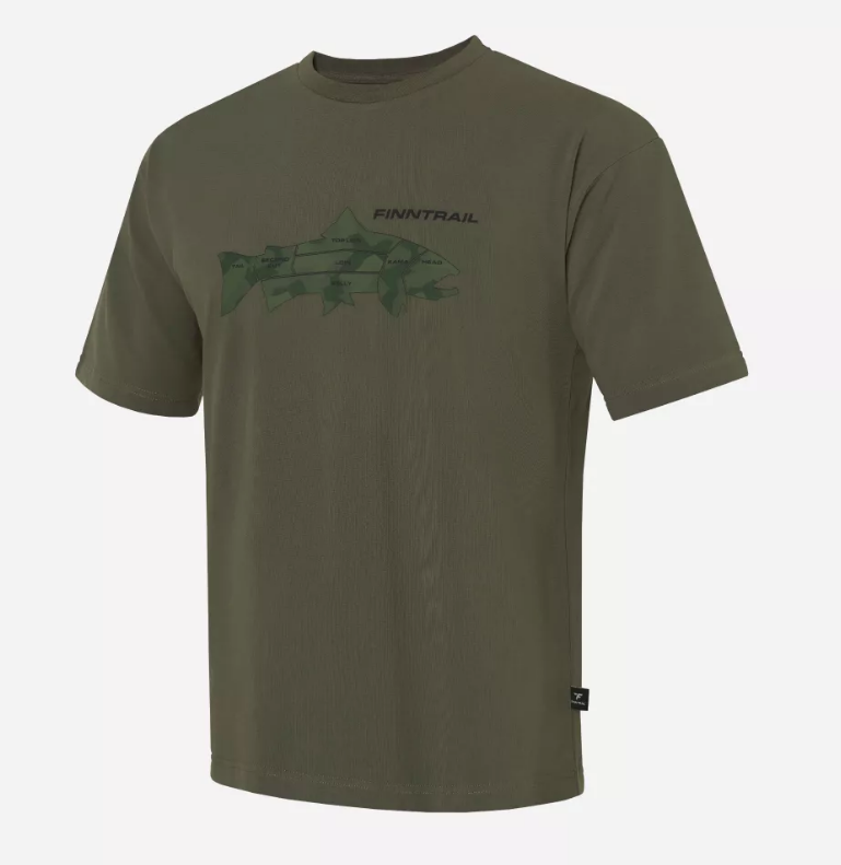 Футболка FINNTRAIL Big Fish Khaki 2025 Футболка FINNTRAIL Big Fish Khaki 2025