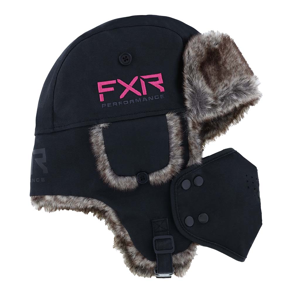 Шапка FXR Trapper Black Elec Pink 2023 Шапка FXR Trapper Black Elec Pink 2023