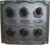 Панель электрическая 6 переключателей брызгозащищенная Панель электрическая 6 переключателей брызгозащищенная