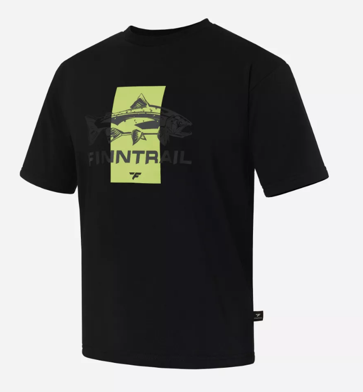 Футболка FINNTRAIL Fish Black Yellow 2025 Футболка FINNTRAIL Fish Black Yellow 2025