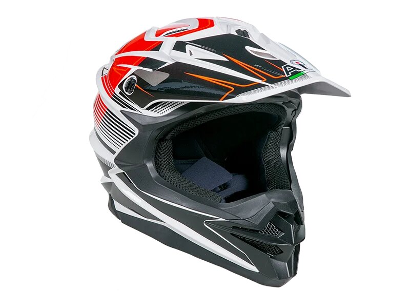 Шлем кроссовый AIM JK803 White Red 2021 Шлем кроссовый AIM JK803 White Red 2021