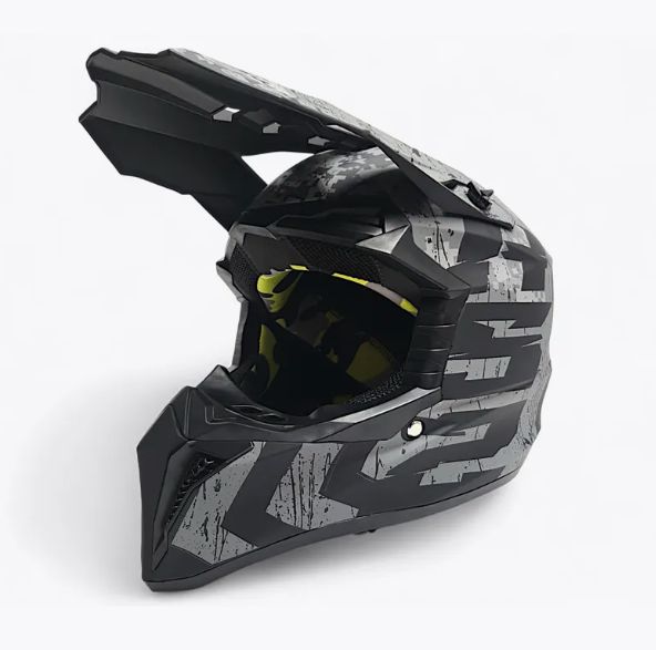 шлем Кроссовый RH127 Black Grey 2025 шлем Кроссовый RH127 Black Grey 2025