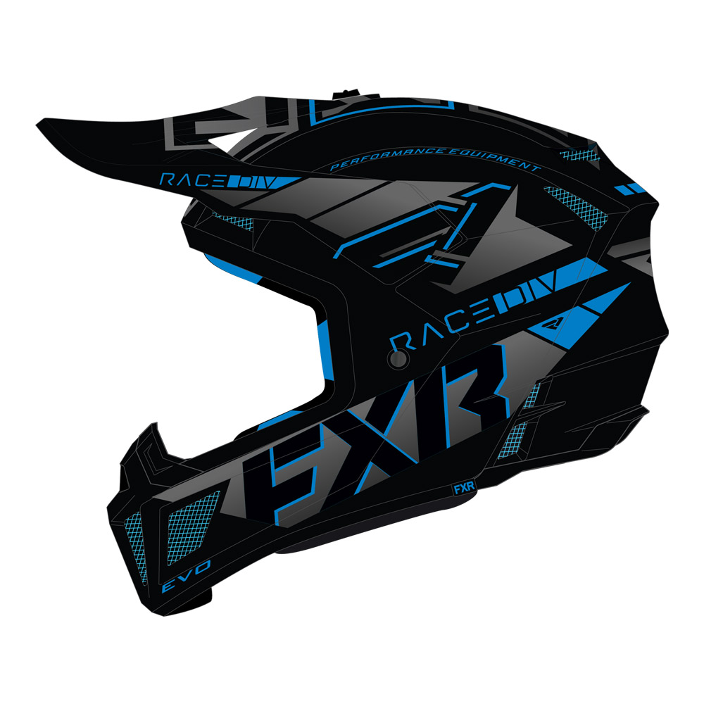 Шлем кроссовый FXR Clutch Evo Blue 2023 Шлем кроссовый FXR Clutch Evo Blue 2023