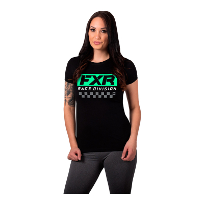 Футболка женская FXR Race Division Black Mint 2021 Футболка женская FXR Race Division Black Mint 2021