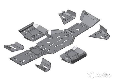Защита днища CFMOTO Х5, Х6 Алюминий Alfeco Защита днища CFMOTO Х5, Х6 Алюминий Alfeco
