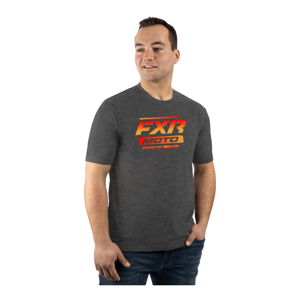 Футболка FXR MOTO Premium Char Heather Inferno 2023 Футболка FXR MOTO Premium Char Heather Inferno 2023