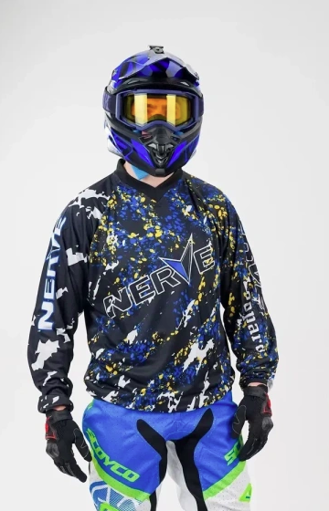 Джерси NERVE NY31 Black Blue 2024 Джерси NERVE NY31 Black Blue 2024