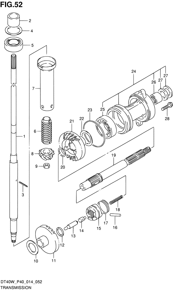 Втулка торсионного вала Suzuki DF40A-60A, DT40 Втулка торсионного вала Suzuki DF40A-60A, DT40
