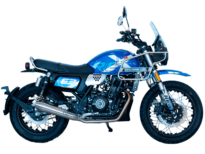 Мотоцикл CYCLONE RE3 Scrambler (SR400-A) Синий Мотоцикл CYCLONE RE3 Scrambler (SR400-A) Синий