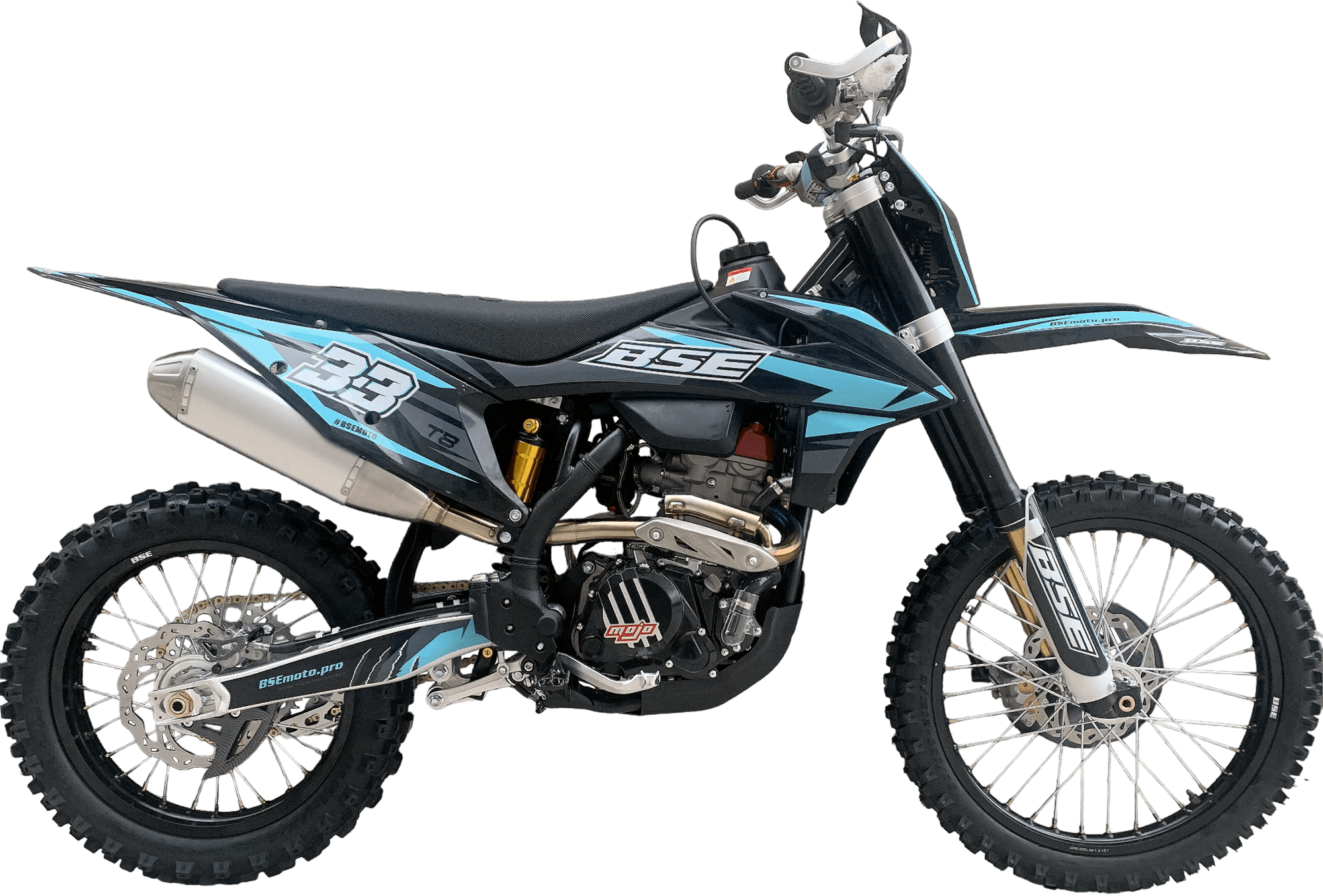 Мотоцикл кроссовый BSE T8 Neon Blue Мотоцикл кроссовый BSE T8 Neon Blue