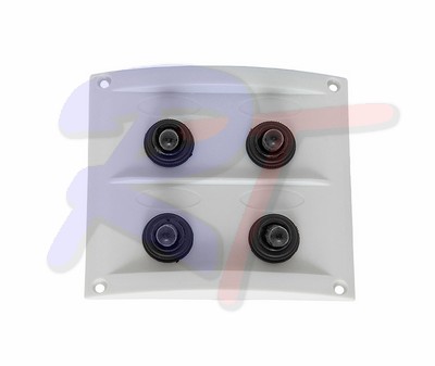 Панель электрическая 4 переключателя влагозащищенные Rivertec белая Панель электрическая 4 переключателя влагозащищенные Rivertec белая