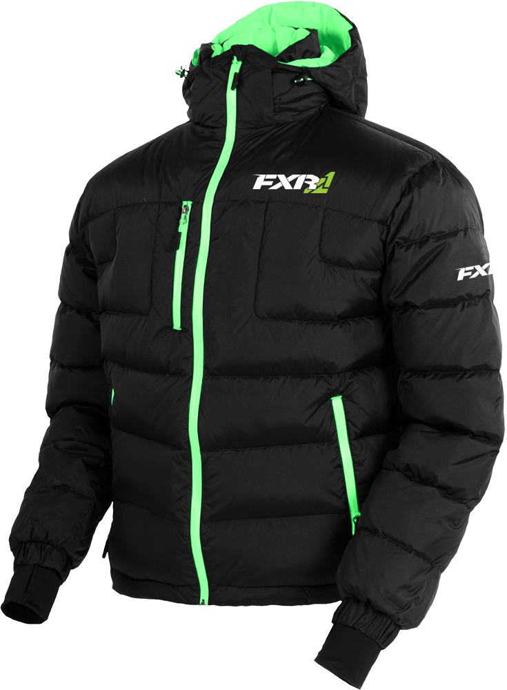 Куртка FXR Evolution Down Black Lime 2018 Куртка FXR Evolution Down Black Lime 2018