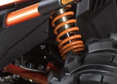 Газомасляные амортизаторы увеличенной длины и рабочего хода с прогрессивными пружинами и возможностью регулировки сжатия и отбоя