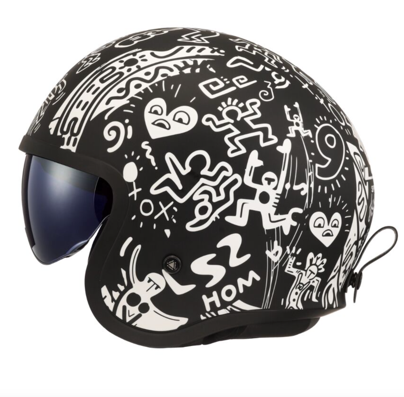 Шлем открытый LS2 SPITFIRE Black White Шлем открытый LS2 SPITFIRE Black White