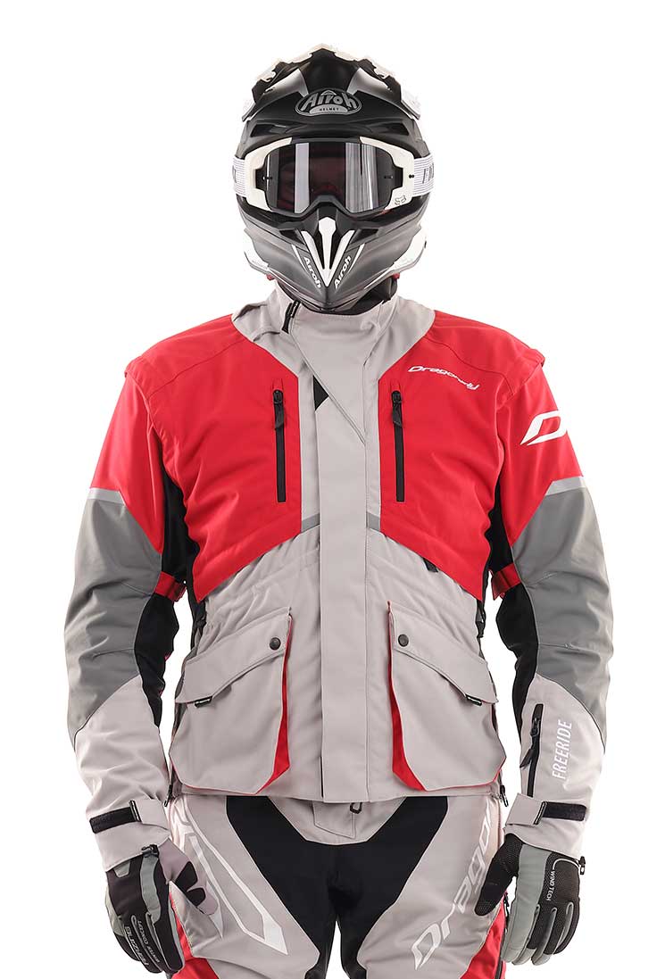 Куртка DRAGONFLY Эндуро Freeride DF Grey Red 2023 Куртка DRAGONFLY Эндуро Freeride DF Grey Red 2023