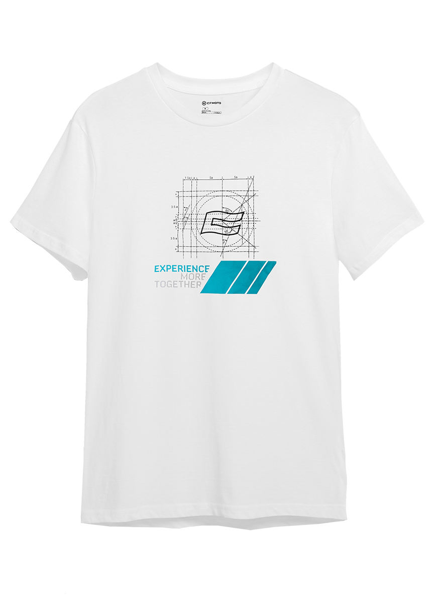 Футболка CFMOTO белая с графикой 2023 Футболка CFMOTO белая с графикой 2023
